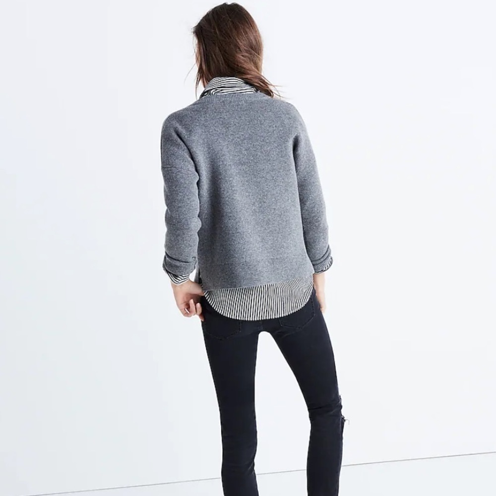 Madewell Merino Wool Lace Up Sweater - Picture 2 of 7